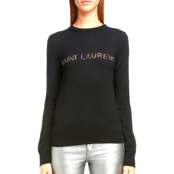 NWOT Authentic Saint Laurent Black Sweater - Picture 2 of 7